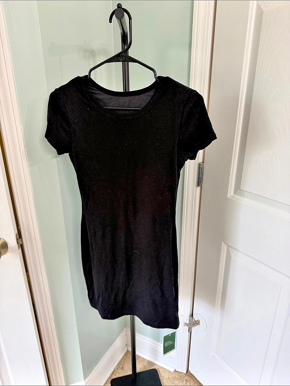 Halara Round Neck Short Sleeve Bodycon Longer Mini Length Casual Dress Mini